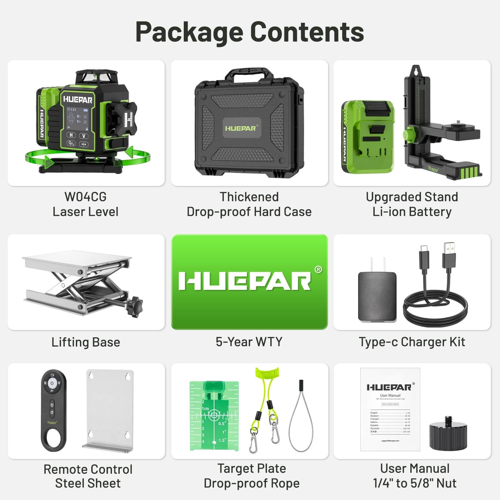 Niveau Laser Huepar W04CG