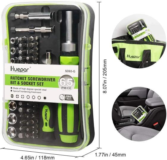 Huepar SD65 - Kit de Tournevis de Précision 65 en 1 HUEPAR FR - Niveau laser