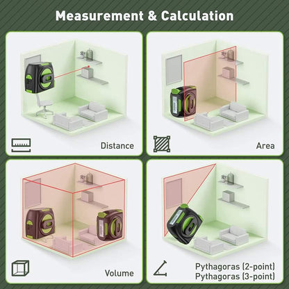 HUEPAR DT30 - Digital Laser Measuring Tape Measure HUEPAR EU - Laser Level