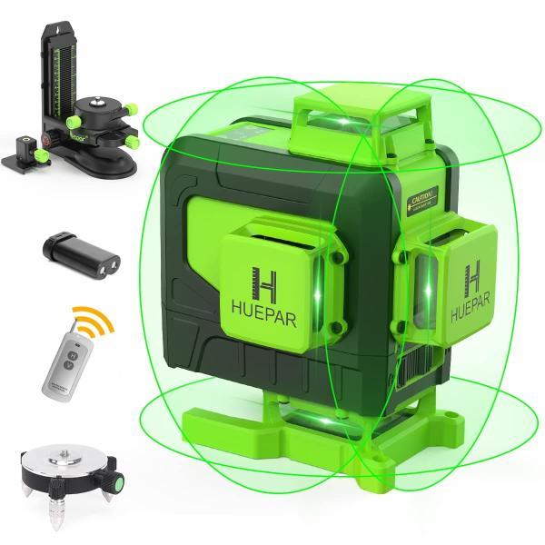 Huepar Niveau Laser Rotatif Auto-Nivellement Kit, Outil de Rouge Niveau Huepar Niveau Laser Rotatif Auto-Nivellement Kit, Outil de Rouge Niveau