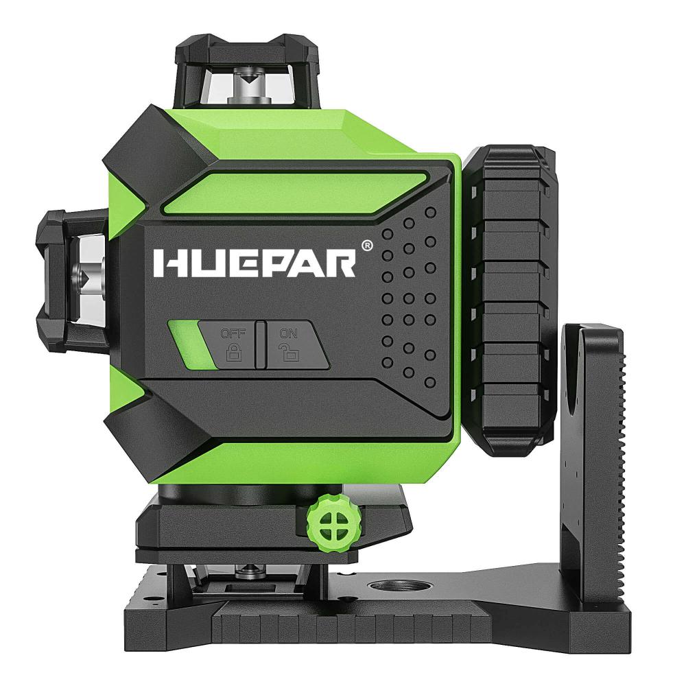 Huepar 704CG - Niveau laser 16 lignes 4x360 ° Outil laser pour carrelage auto-nivelant avec support magnétique